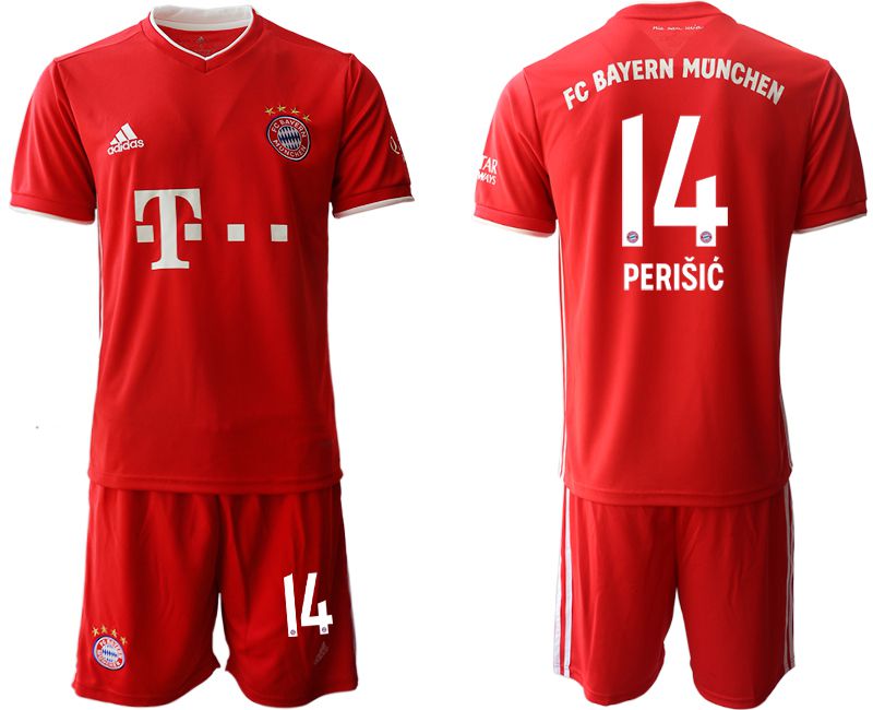 Men 2020-2021 club Bayern Munich home #14 red Soccer Jerseys->bayern munich jersey->Soccer Club Jersey